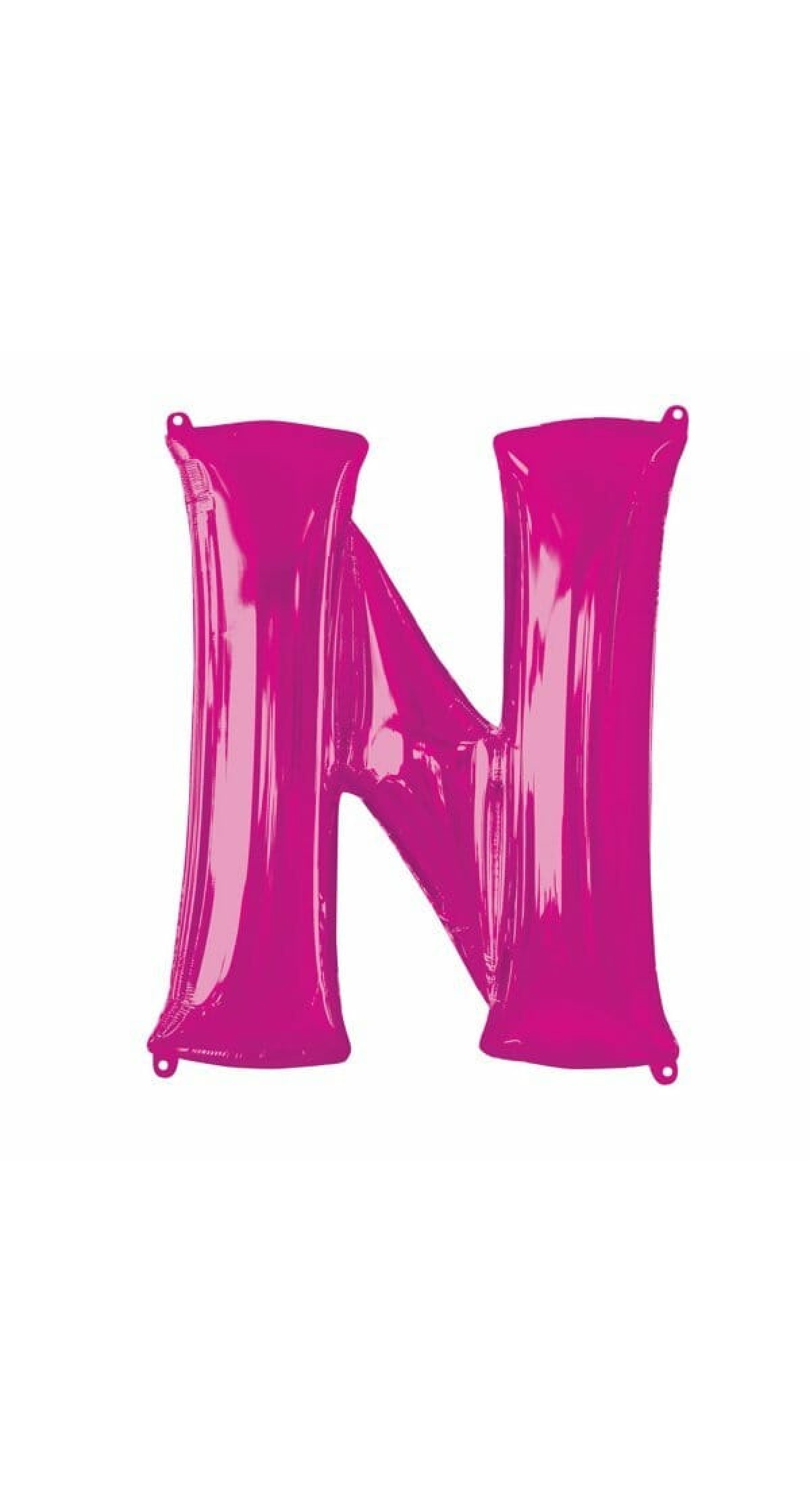 Pink Letter " N " Foil Balloon 34''