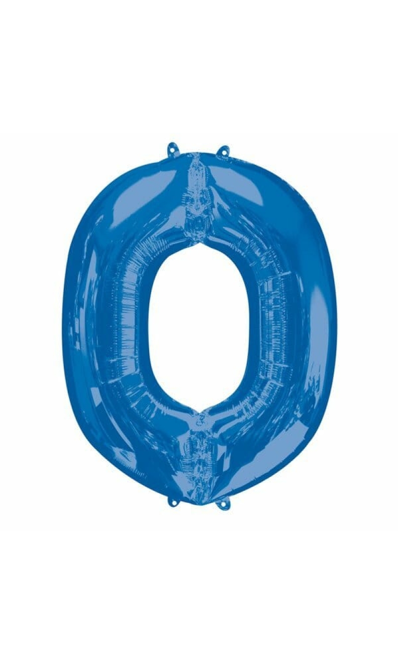 Blue Letter " O " Foil Balloon 34''