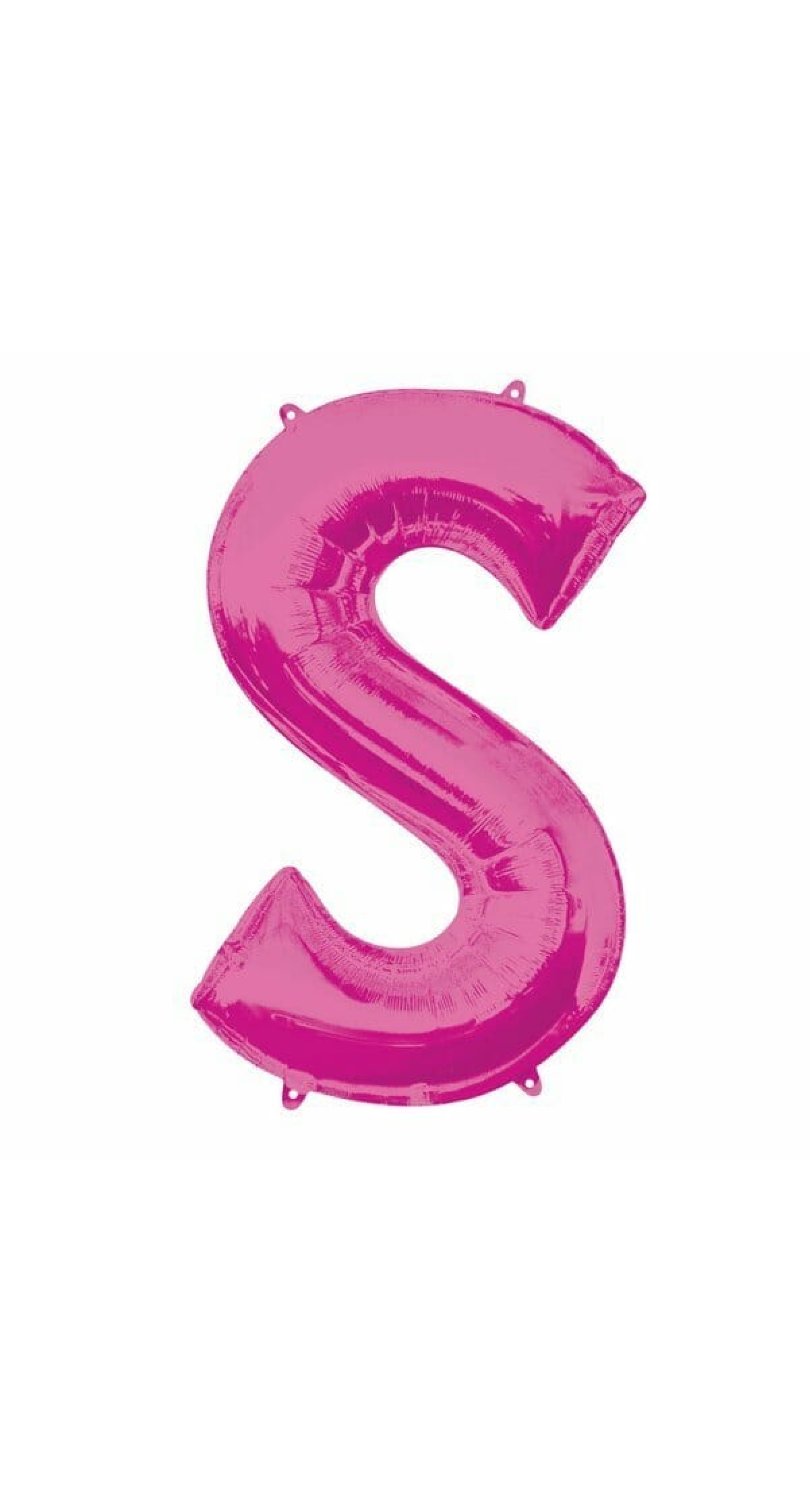 Pink Letter "S" Foil Balloon 34''