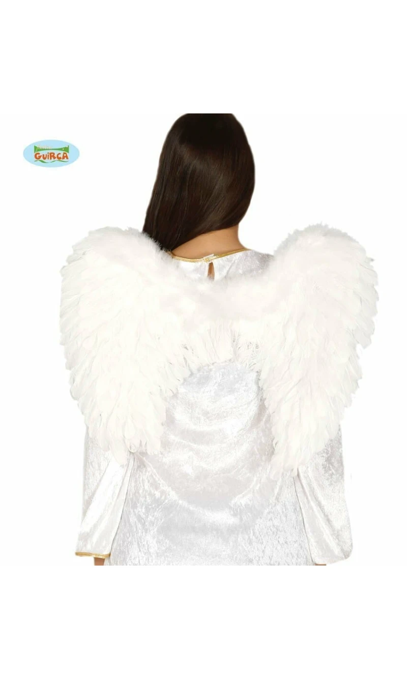 Angel White Feathered Wings - 50cm