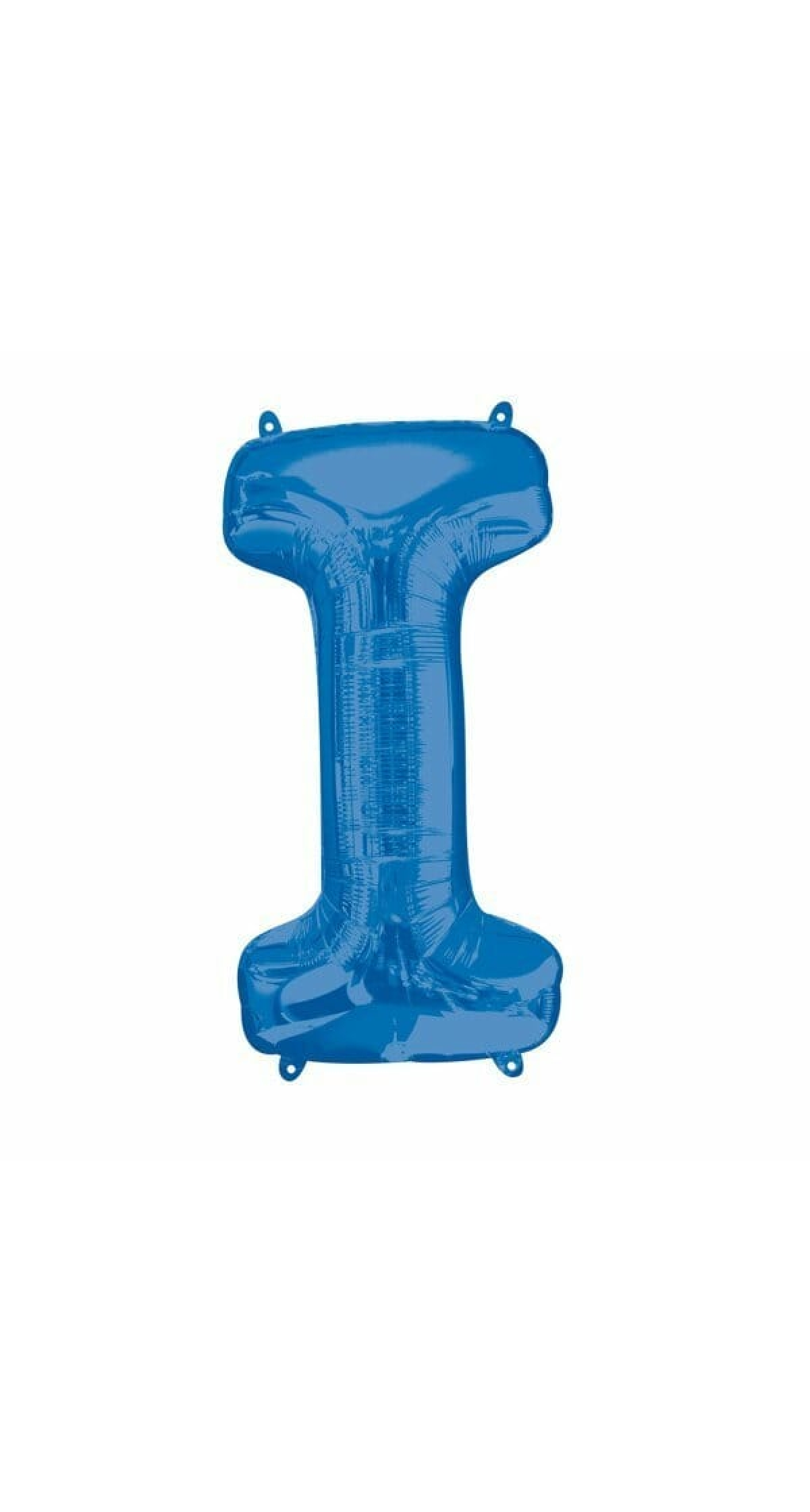 Blue Letter "I" Foil Balloon 34''