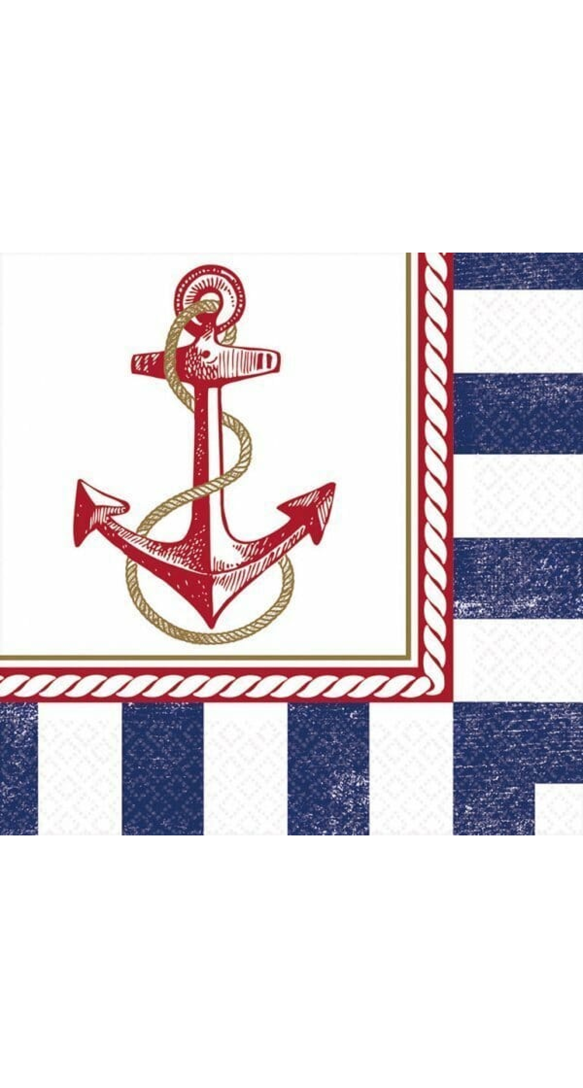 Anchors Aweigh Napkins 2 Ply 33cm x 33cm - 16pk