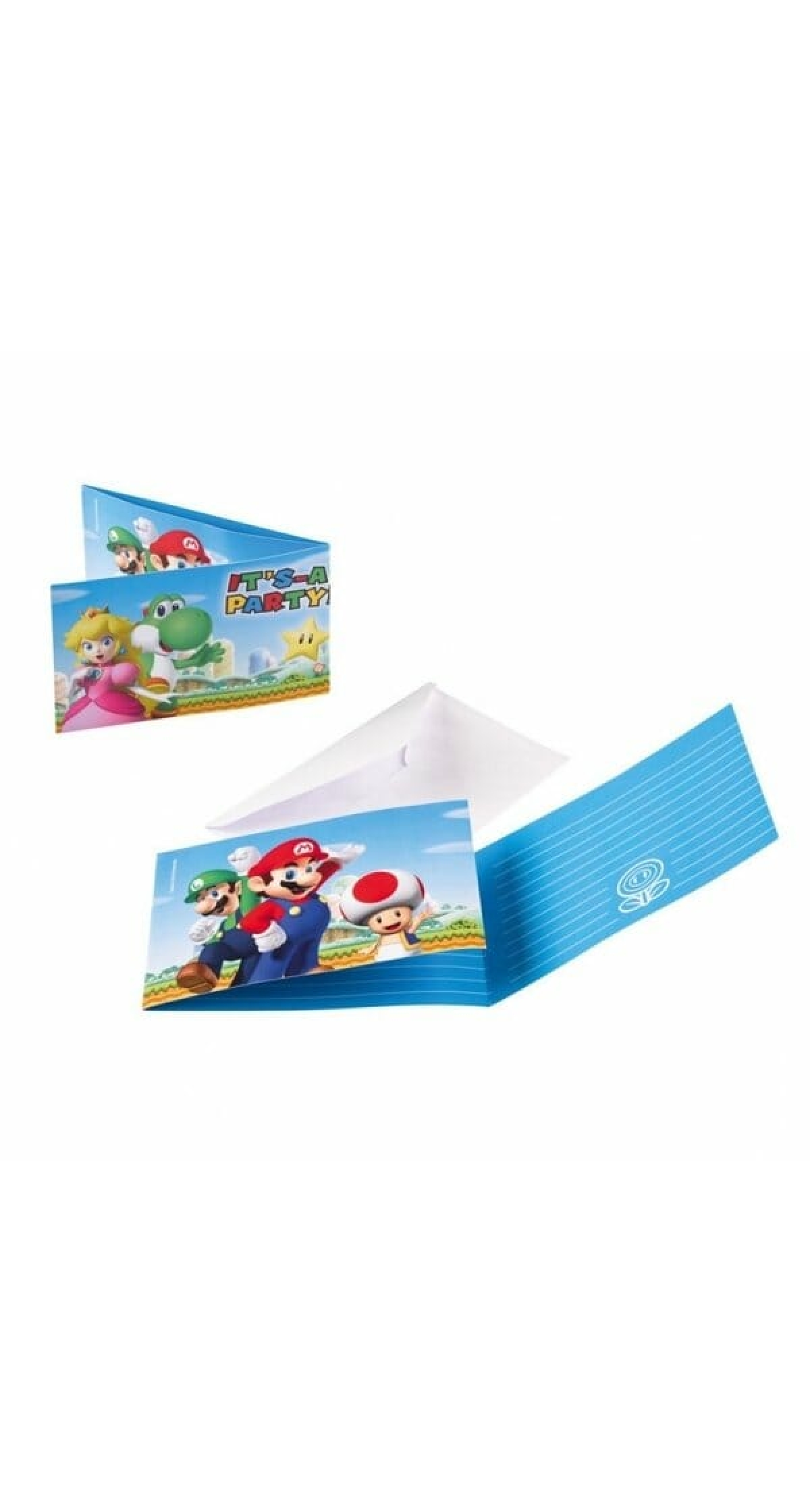 Super Mario Invitations & Envelopes - 8pk