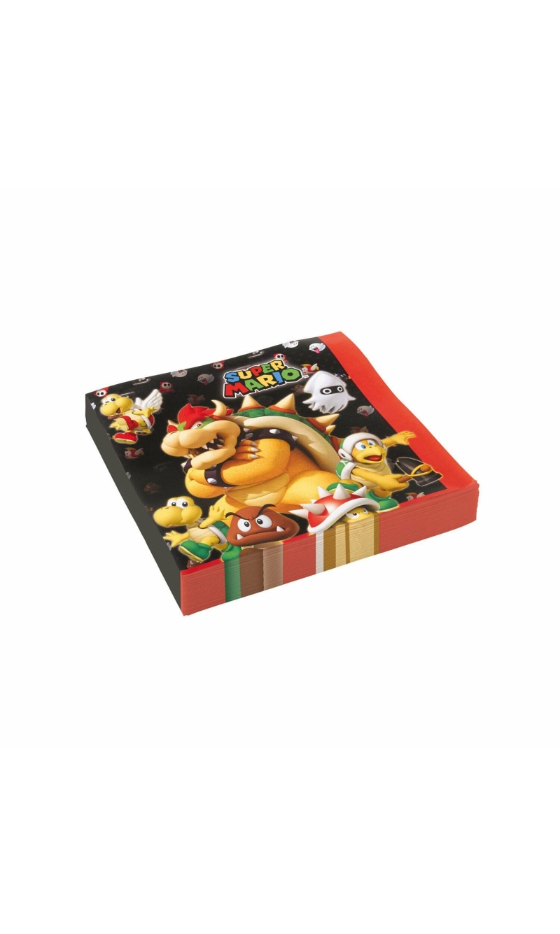 Super Mario Lunch Napkins 33cm - 20pk