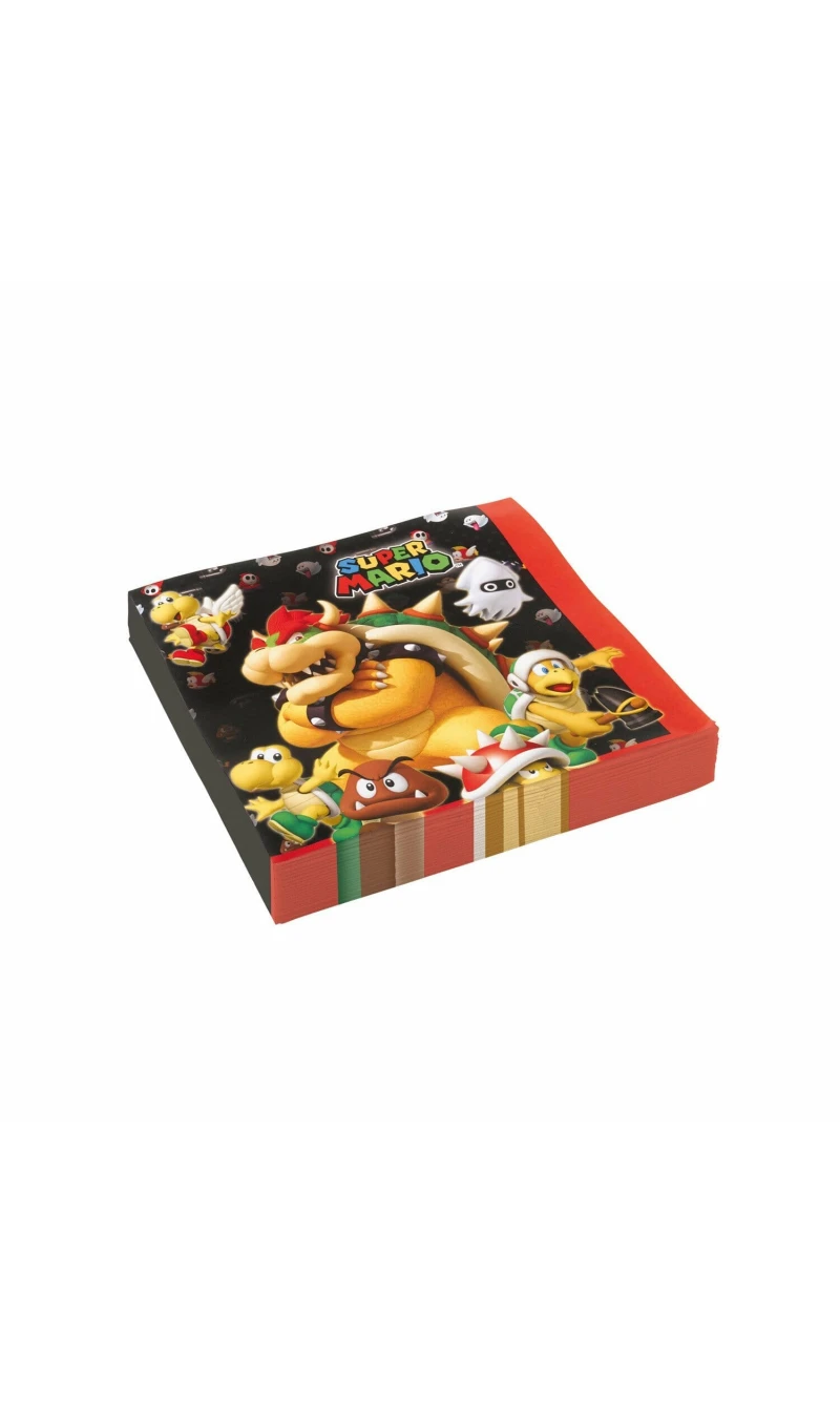 Super Mario Lunch Napkins 33cm - 20pk