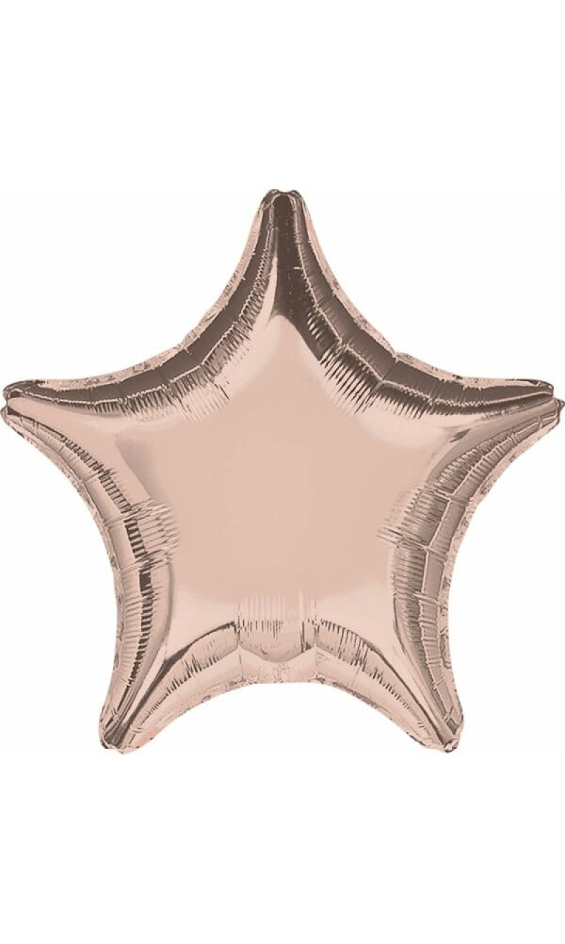 Rose Gold Star Foil Balloon 19"