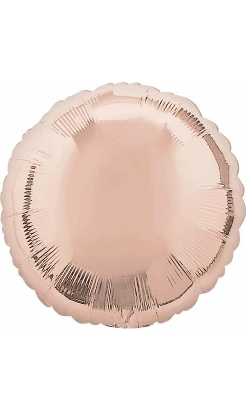Metallic Rose Gold Round Foil Balloon 18"