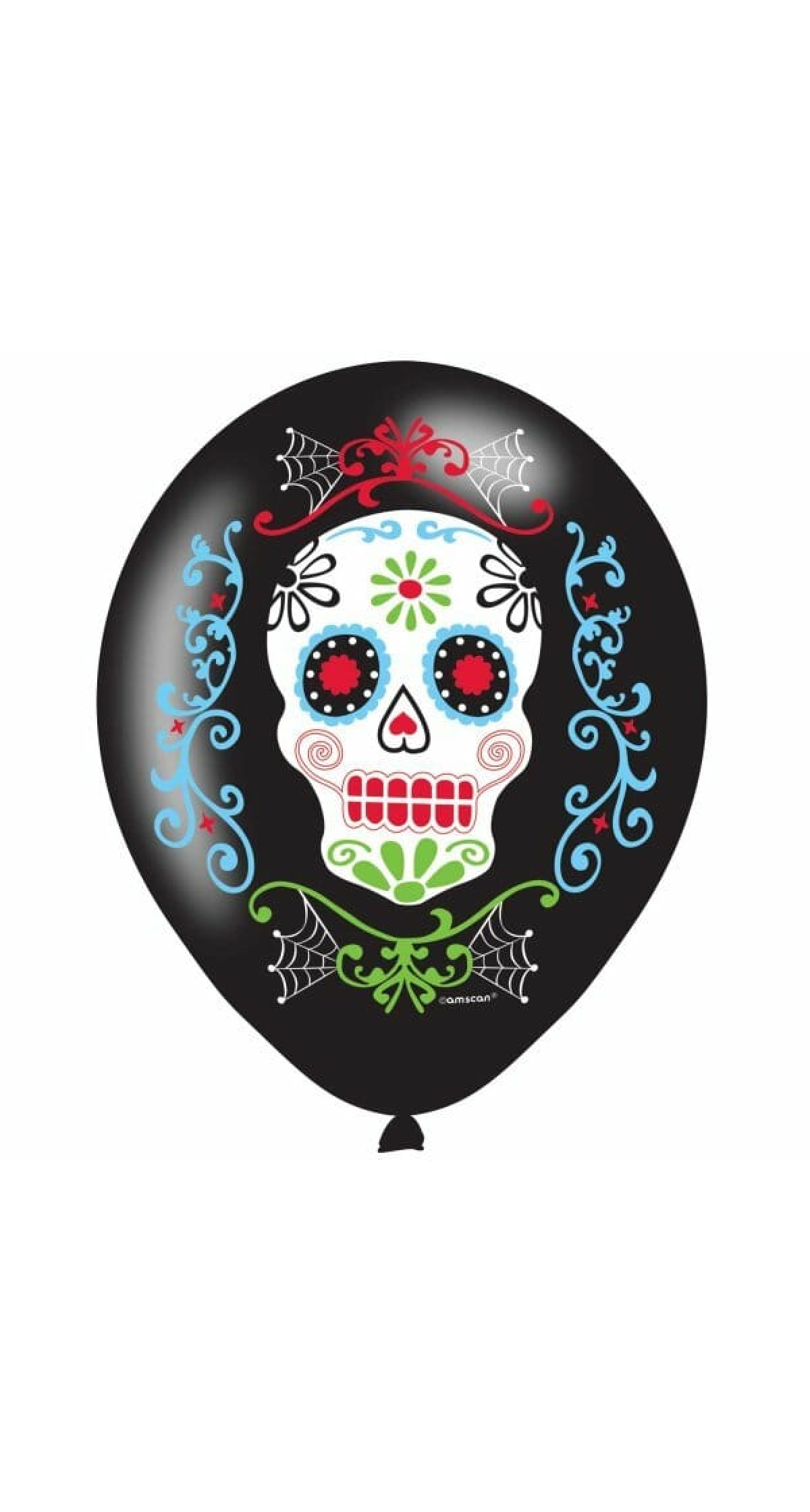 Halloween Day of the Dead Latex Balloons 27cm/11inch - 6pk