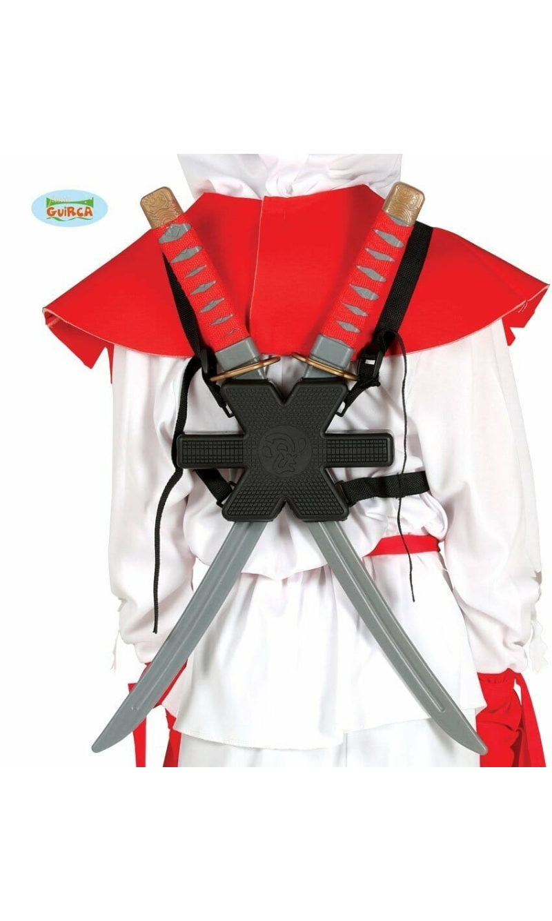 Two Shoulder Samurai Swords - 55cm
