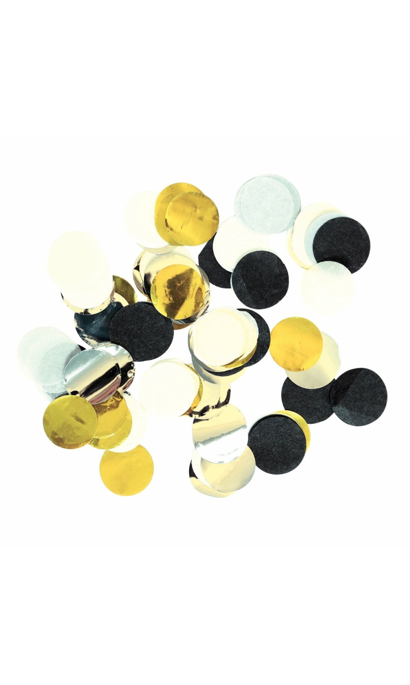Confetti Deco Gold Silver White & Black - 15g