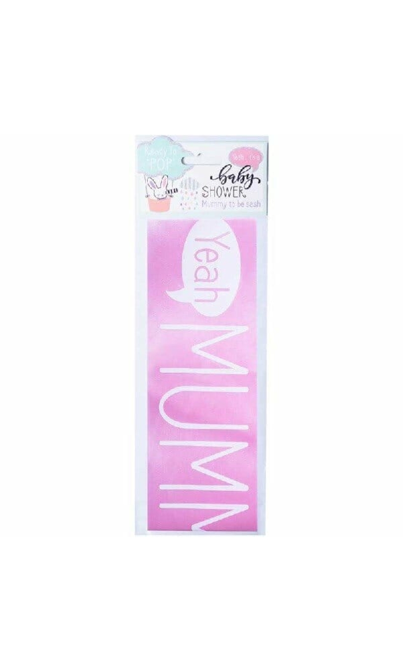 Mummy To Be Sash Pink - 150cm x 8.5cm