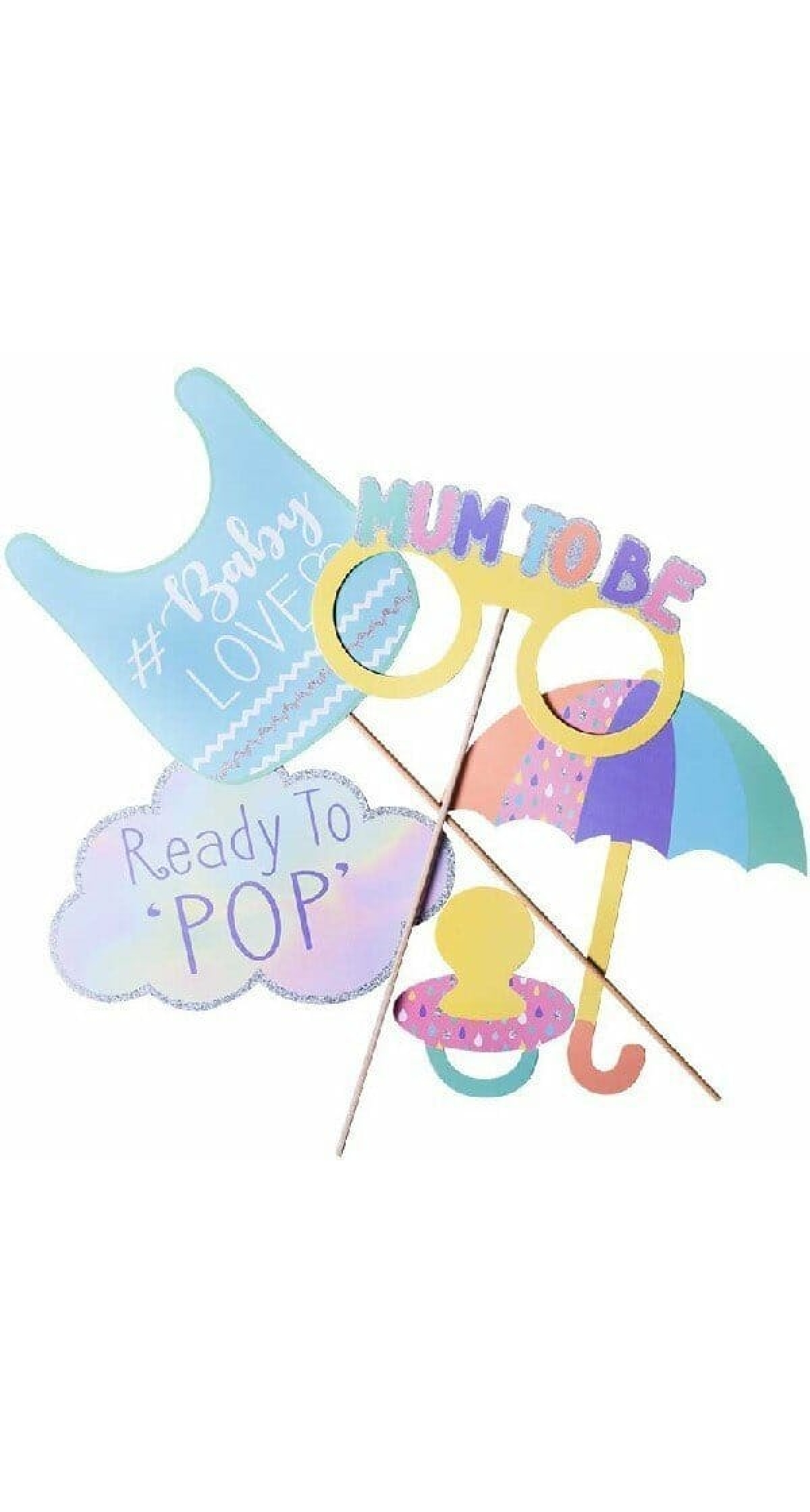 Baby Shower Photo Props - 8pk