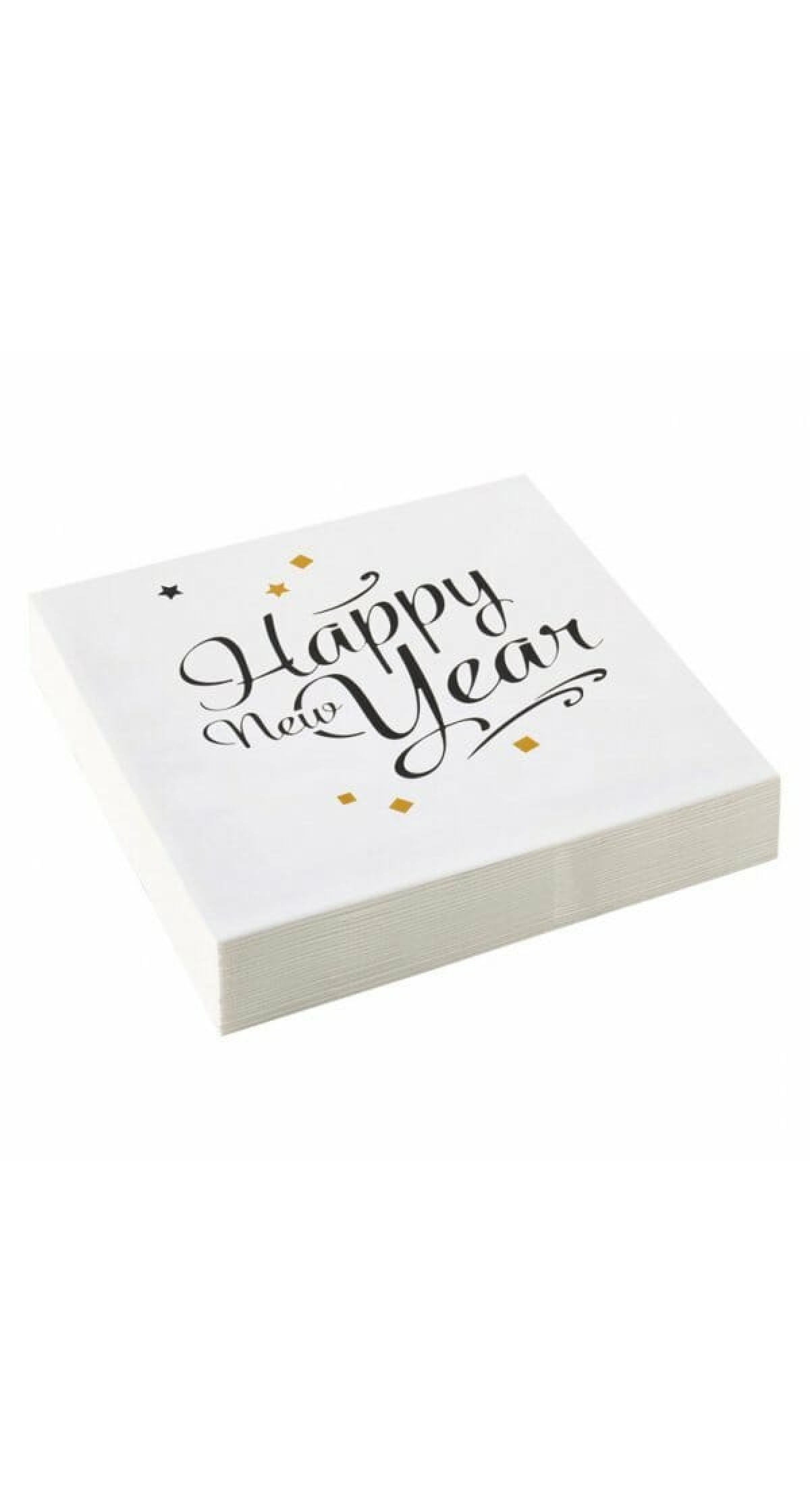 New Year Golden Wishes Napkins 33cm x 33cm - 20pk