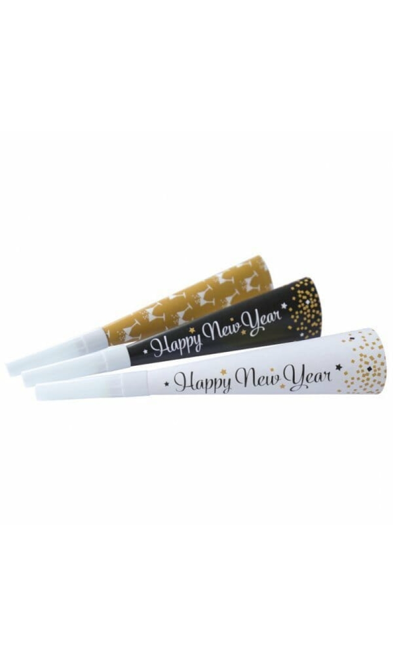 Happy New Year 3 Trumpets (Whistles)- 3pk