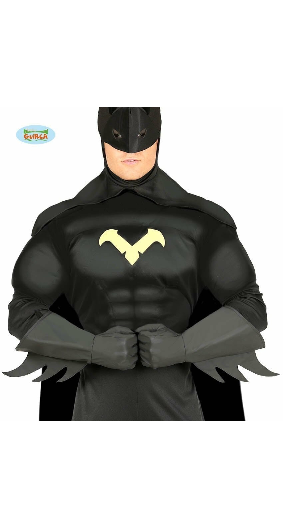 Black Superhero (Batman) Gloves - Adult One Size