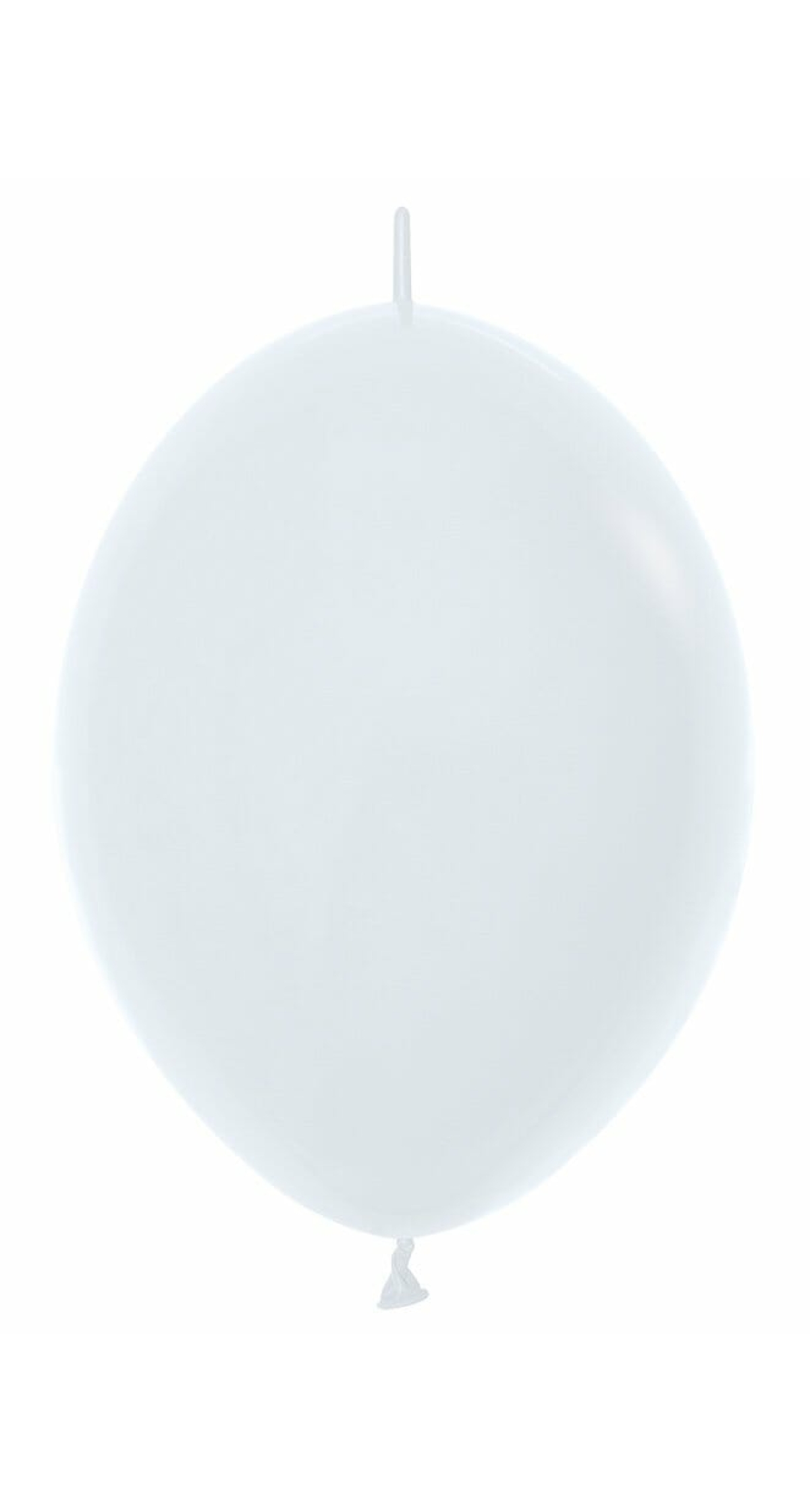 Fashion Solid - White Link-o-Loon Latex Balloon  - (12" / 30cm)
