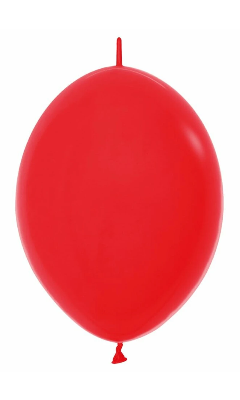 Fashion Solid - Red Link-o-Loon Latex Balloon  - (12" / 30cm)