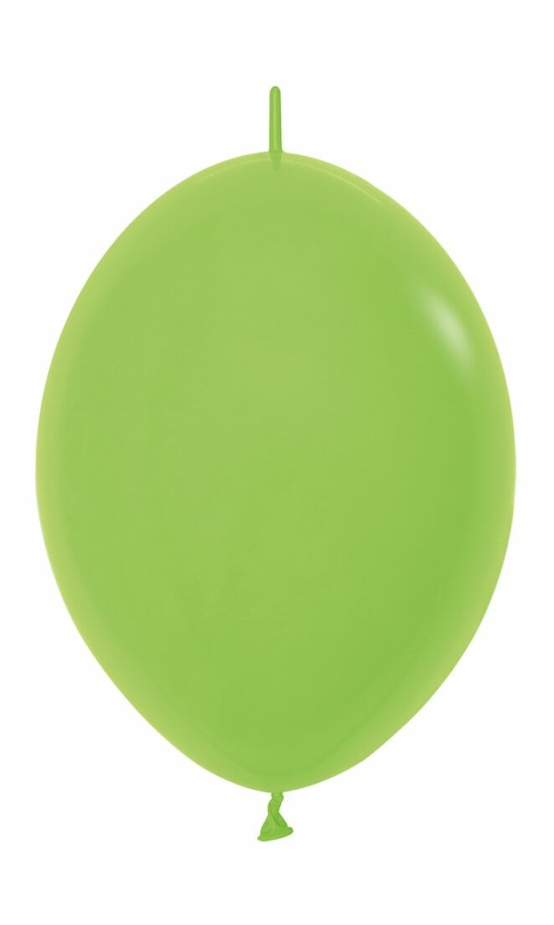 Fashion Solid - Lime Green Link-o-Loon Latex Balloon  - (12" / 30cm)
