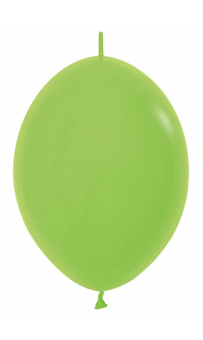 Fashion Solid - Lime Green Link-o-Loon Latex Balloon - (12" / 30cm)