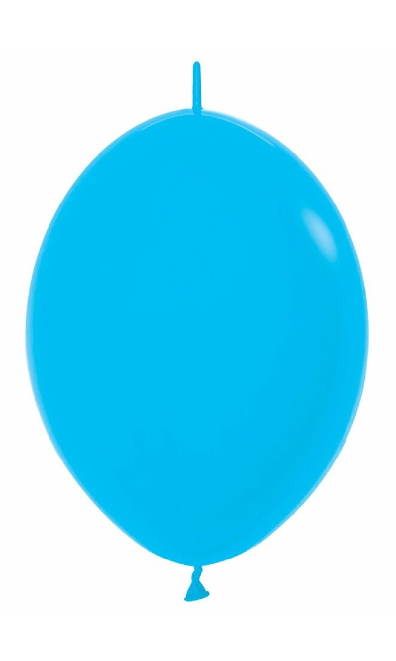 Fashion Solid - Blue Link-o-Loon Latex Balloon  - (12" / 30cm)