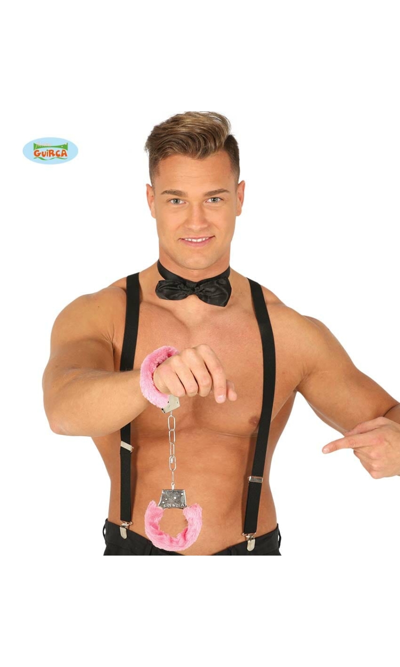Hens & Bachelors Handcuffs Pink Velvet