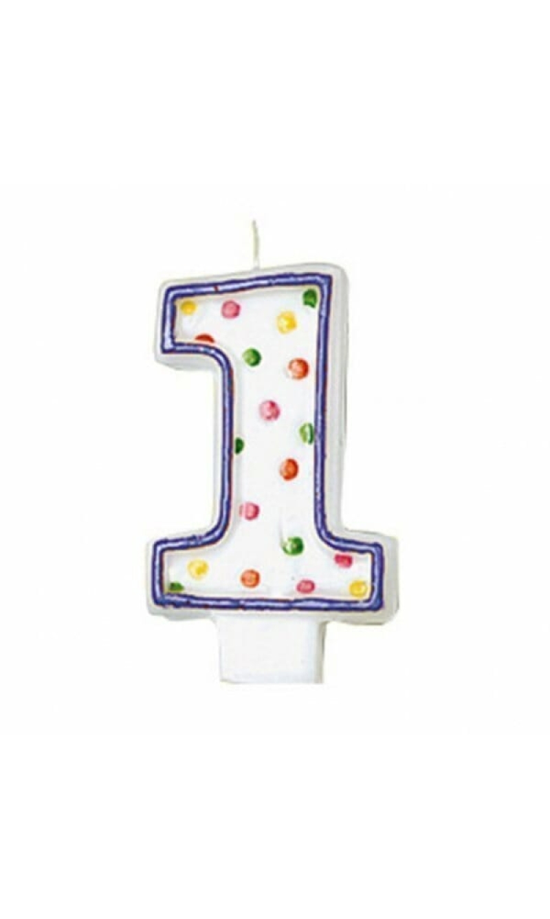 Candle Number 1 Purple - 7cm