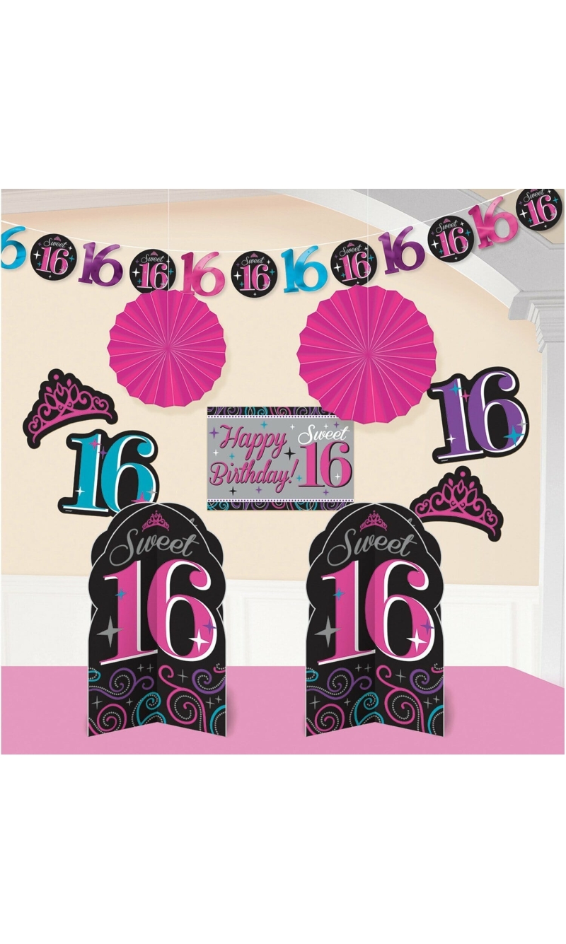 Sweet 16 Room / Venue Decorationg Kit - 10pk