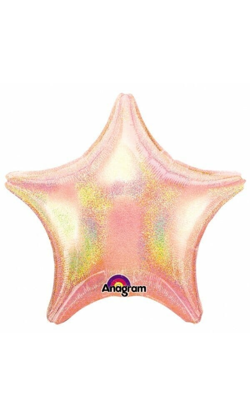 Pastel Pink Dazzler Star Foil Balloon 19"