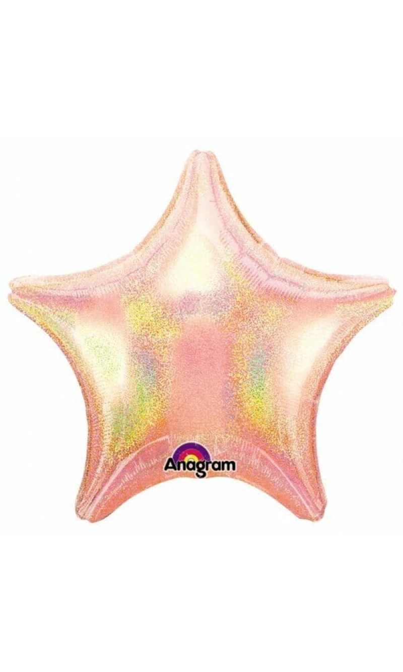 Pastel Pink Dazzler Star Foil Balloon 19"