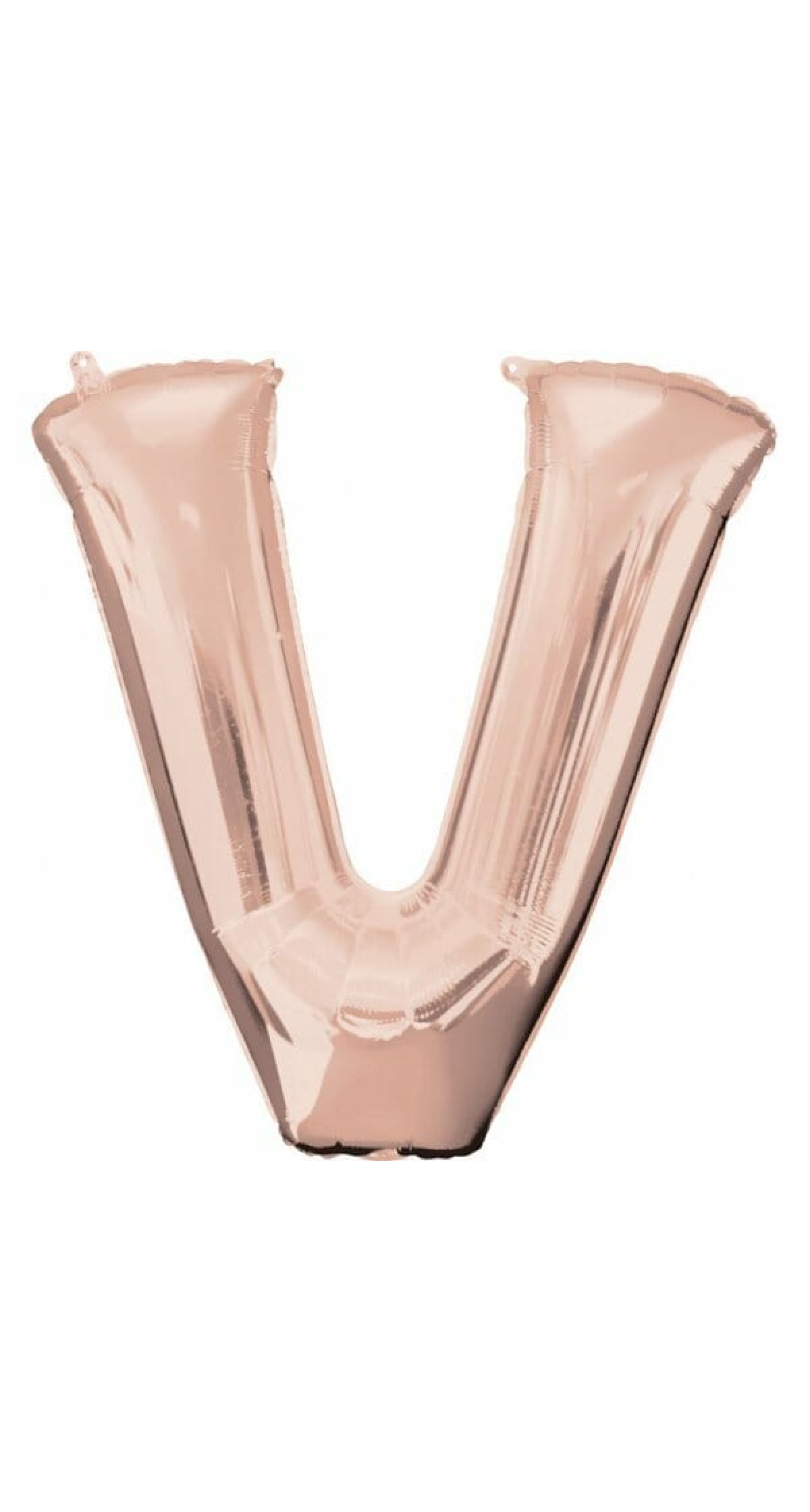 Rose Gold Letter " V " Foil Balloon 34''