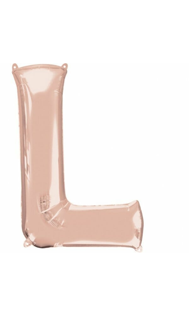 Rose Gold Letter "L" Foil Balloon 34''