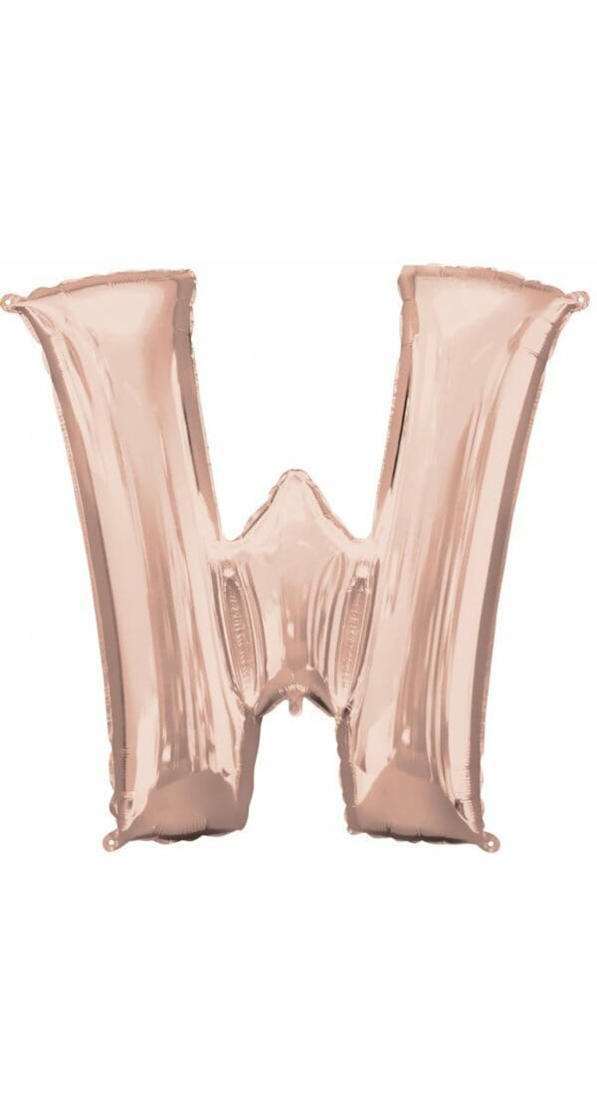 Rose Gold Letter "W" Foil Balloon 34''