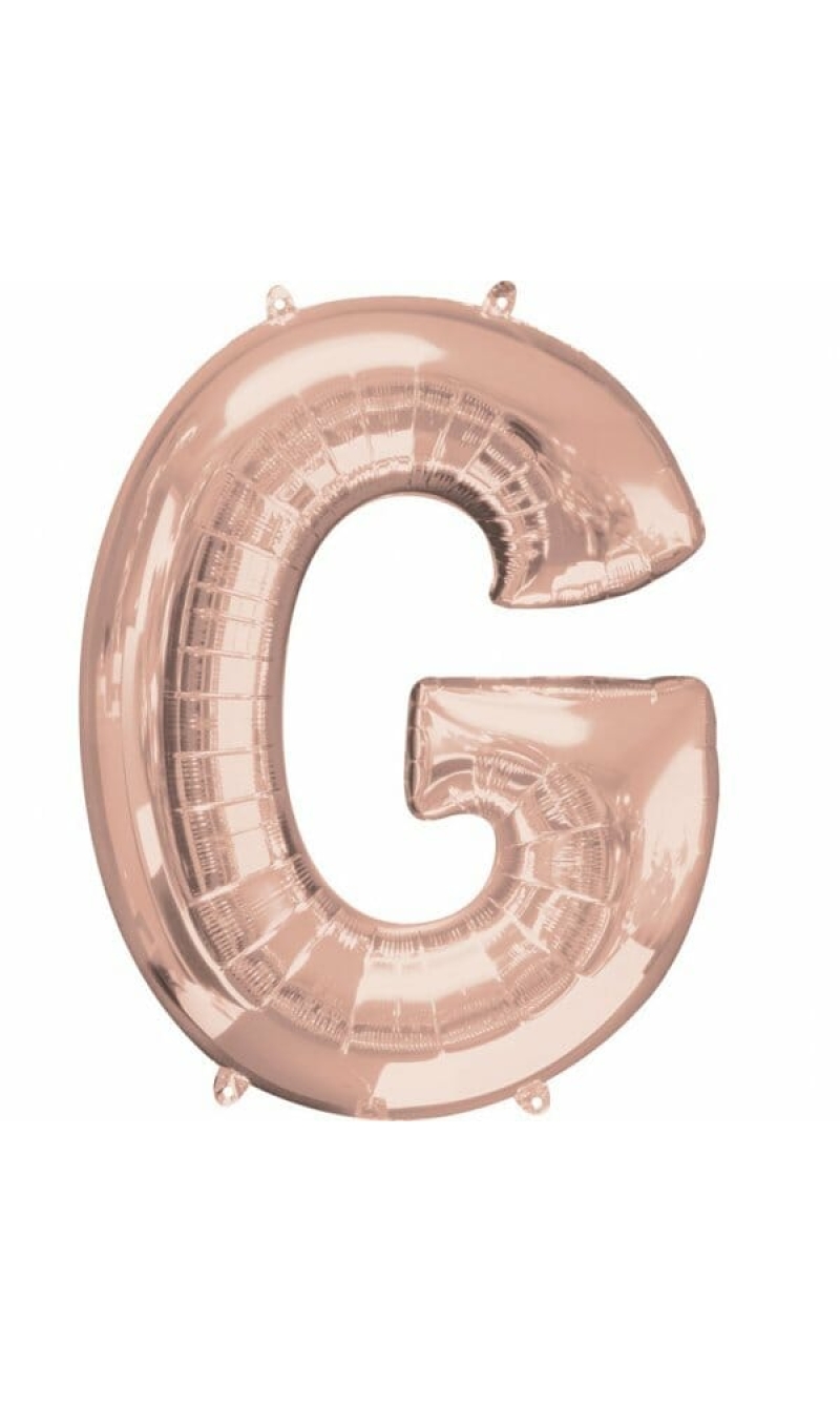 Rose Gold Letter " G " Foil Balloon 34''