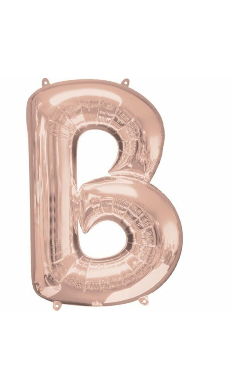 Rose Gold Letter " B " Foil Balloon 34''