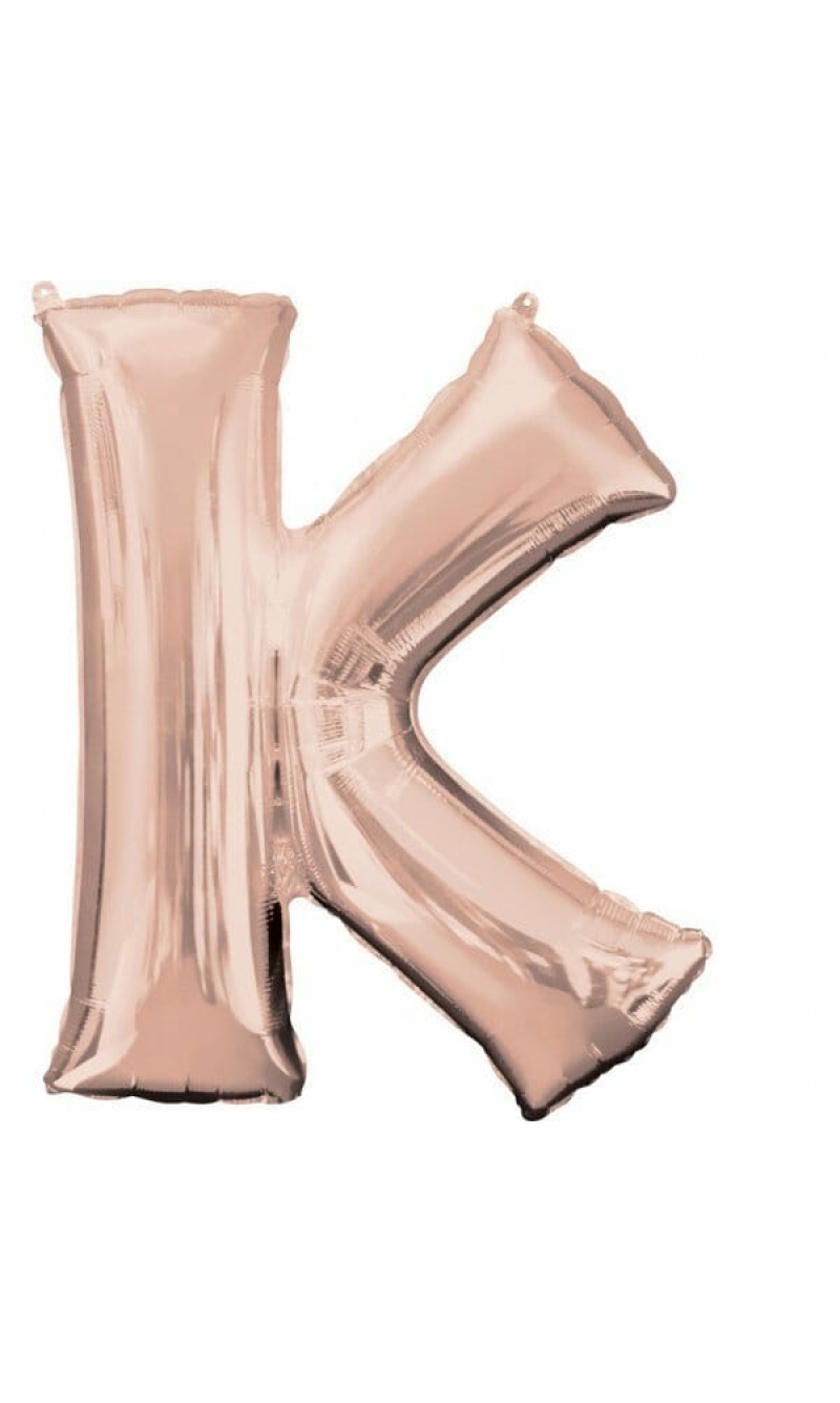 Rose Gold Letter " K " Foil Balloon 34''