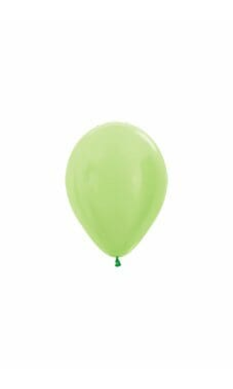 Satin Pearl - Lime Green Latex Balloon - (5" / 12cm)