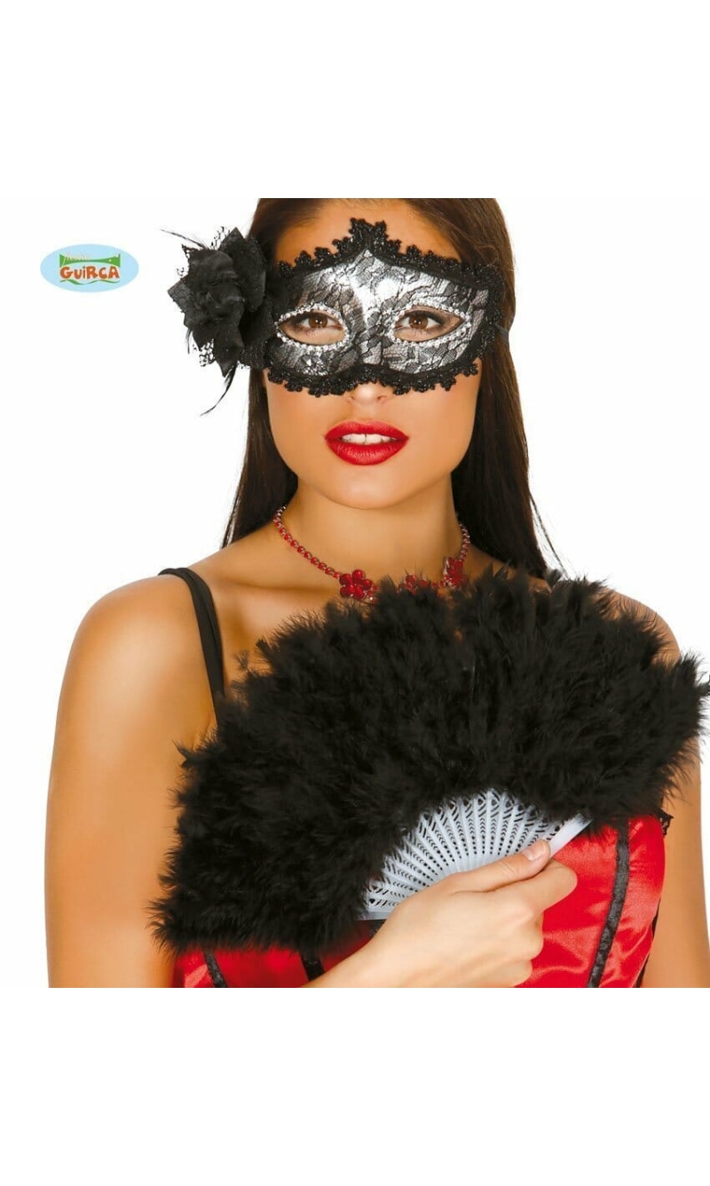 Feather Fan 21-Strut Black