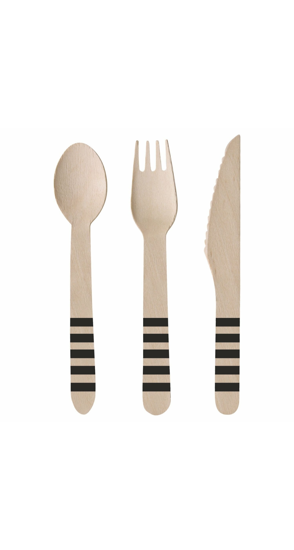 Cutlery Kicker Party Wood (8 Knives, 8 Spoons, 8 Forks) 16.5cm / 15.9cm / 15.8cm