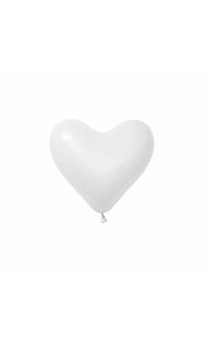 Fashion Solid - White Heart 6" Latex Balloon