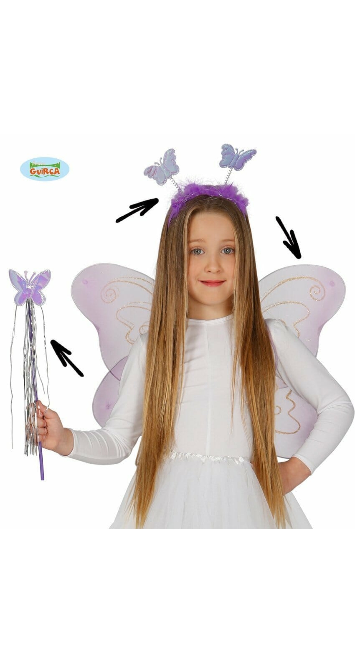Wings, Tiara And Wand Set 55cm