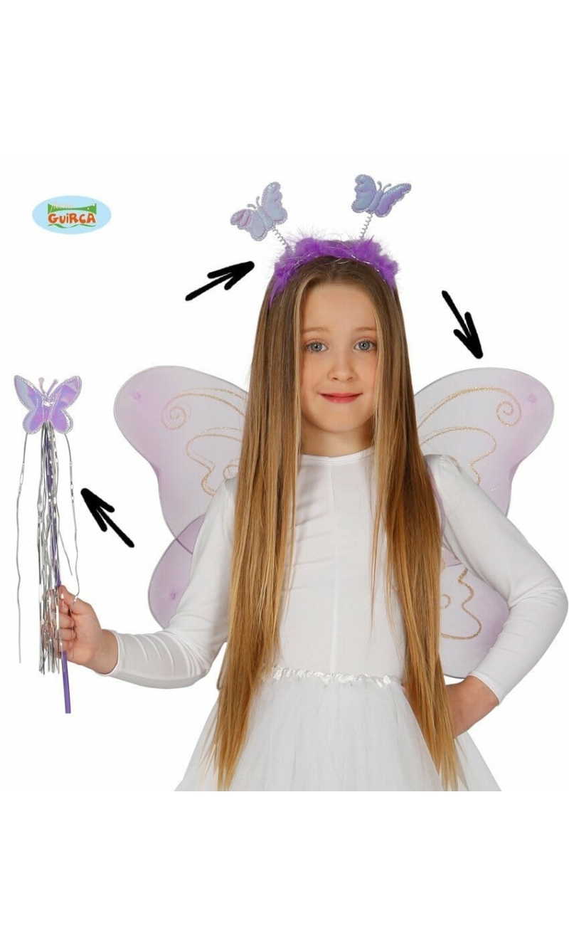Wings, Tiara And Wand Set 55cm
