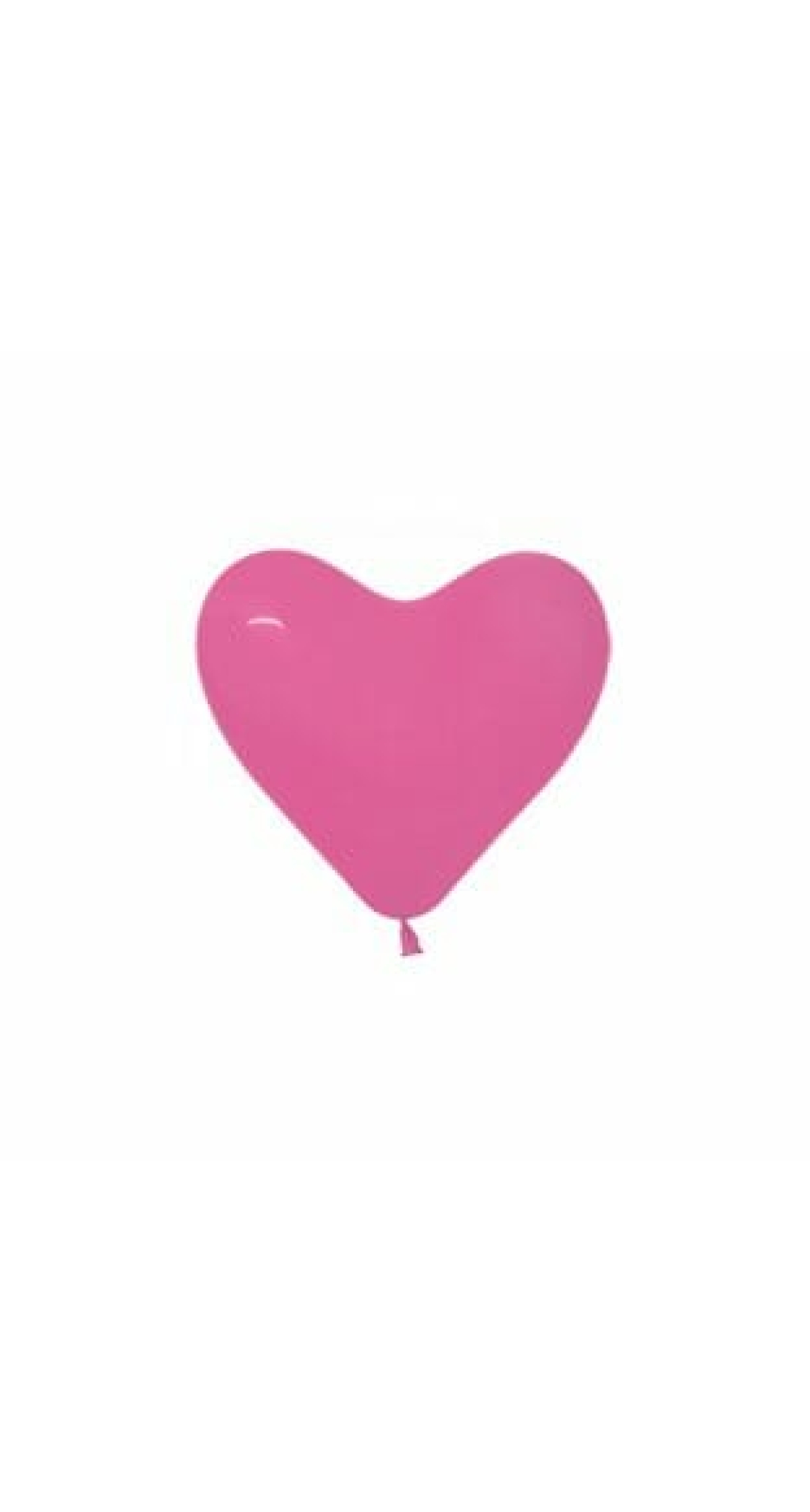 Fashion Solid - Fuchsia Heart 6" Latex Balloonm
