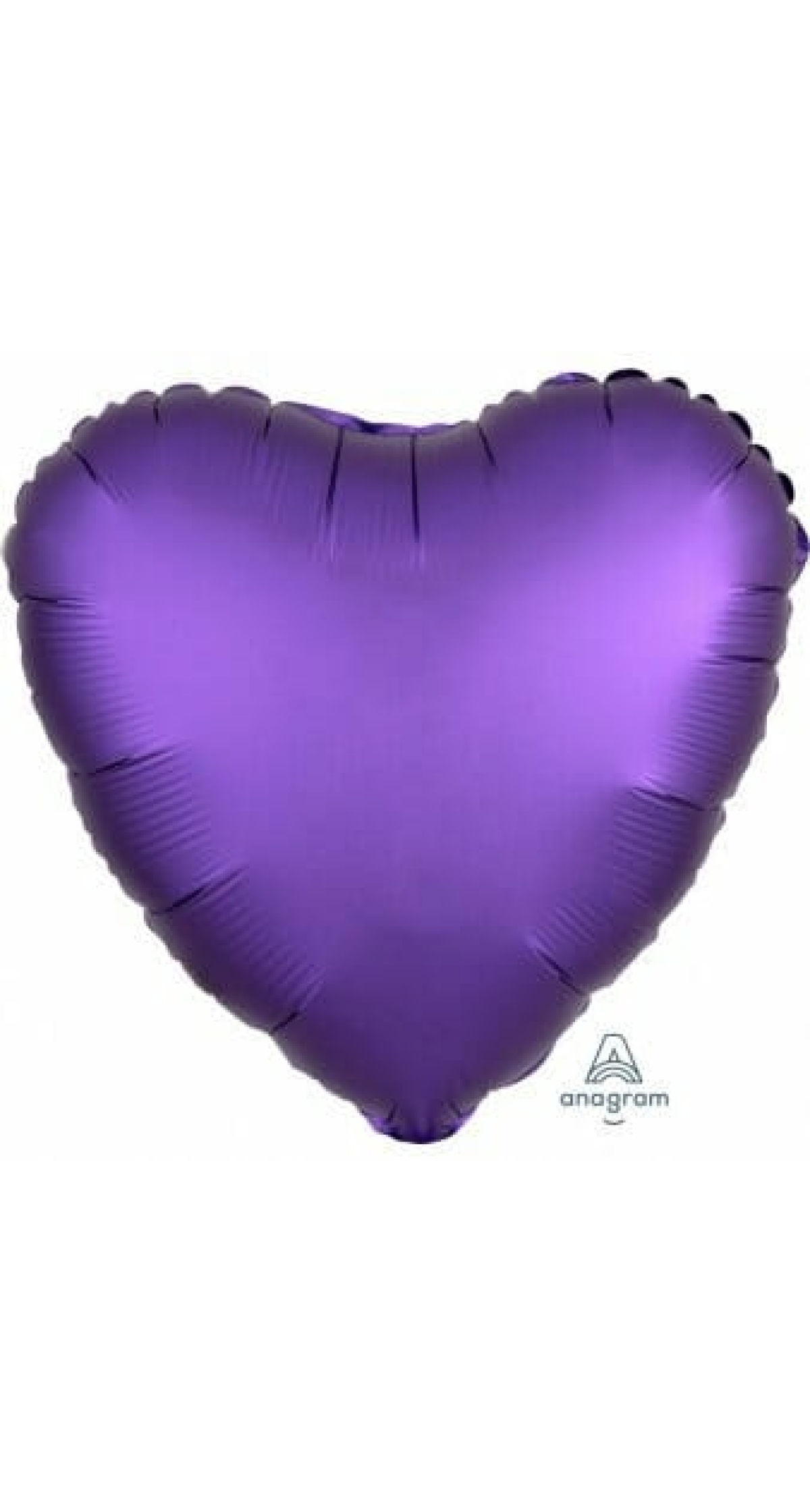 Satin Luxe Purple Royale Foil Balloon Heart - 17'' (43cm)