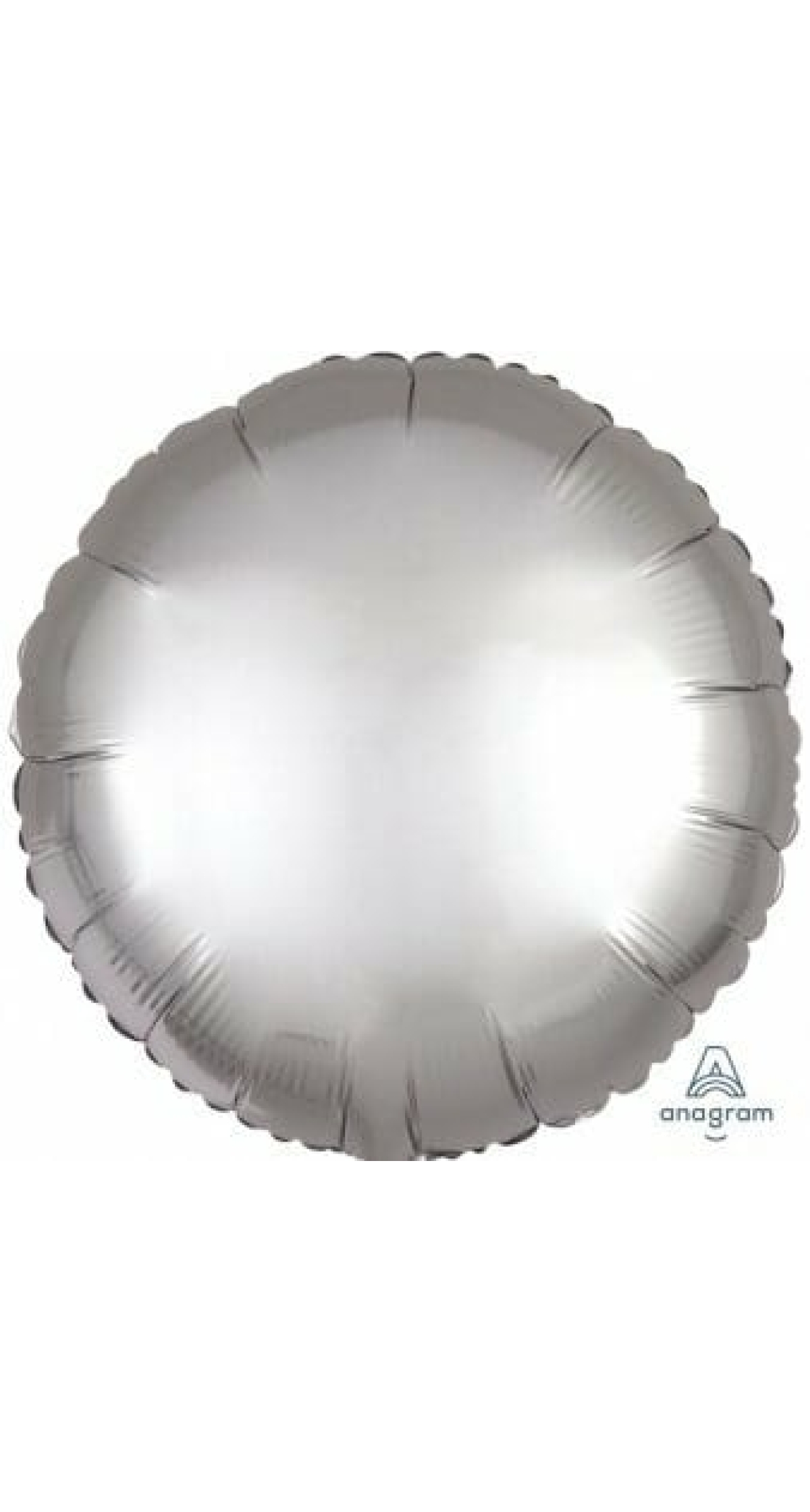 Satin Luxe Platinum Foil Balloon Round - 17'' (43cm)