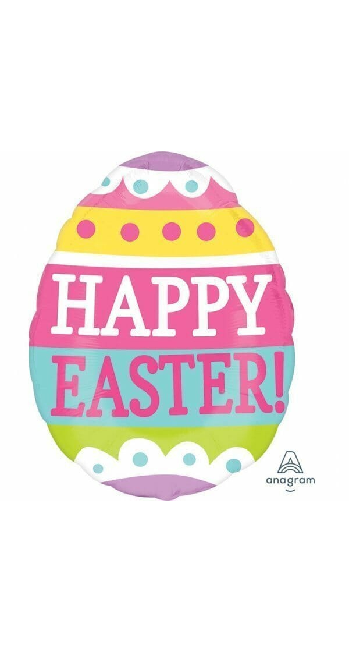 Springy Easter Egg Junior Shape Foil Balloon - 40 x 30cm
