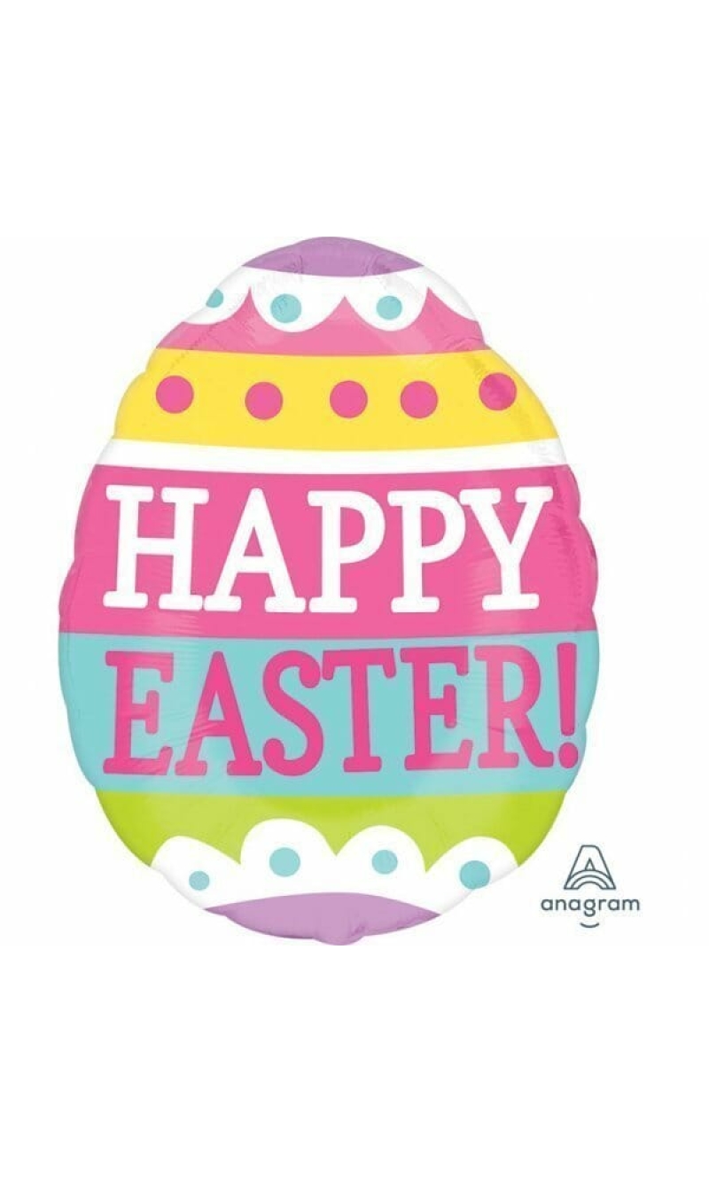 Springy Easter Egg Junior Shape Foil Balloon - 40 x 30cm