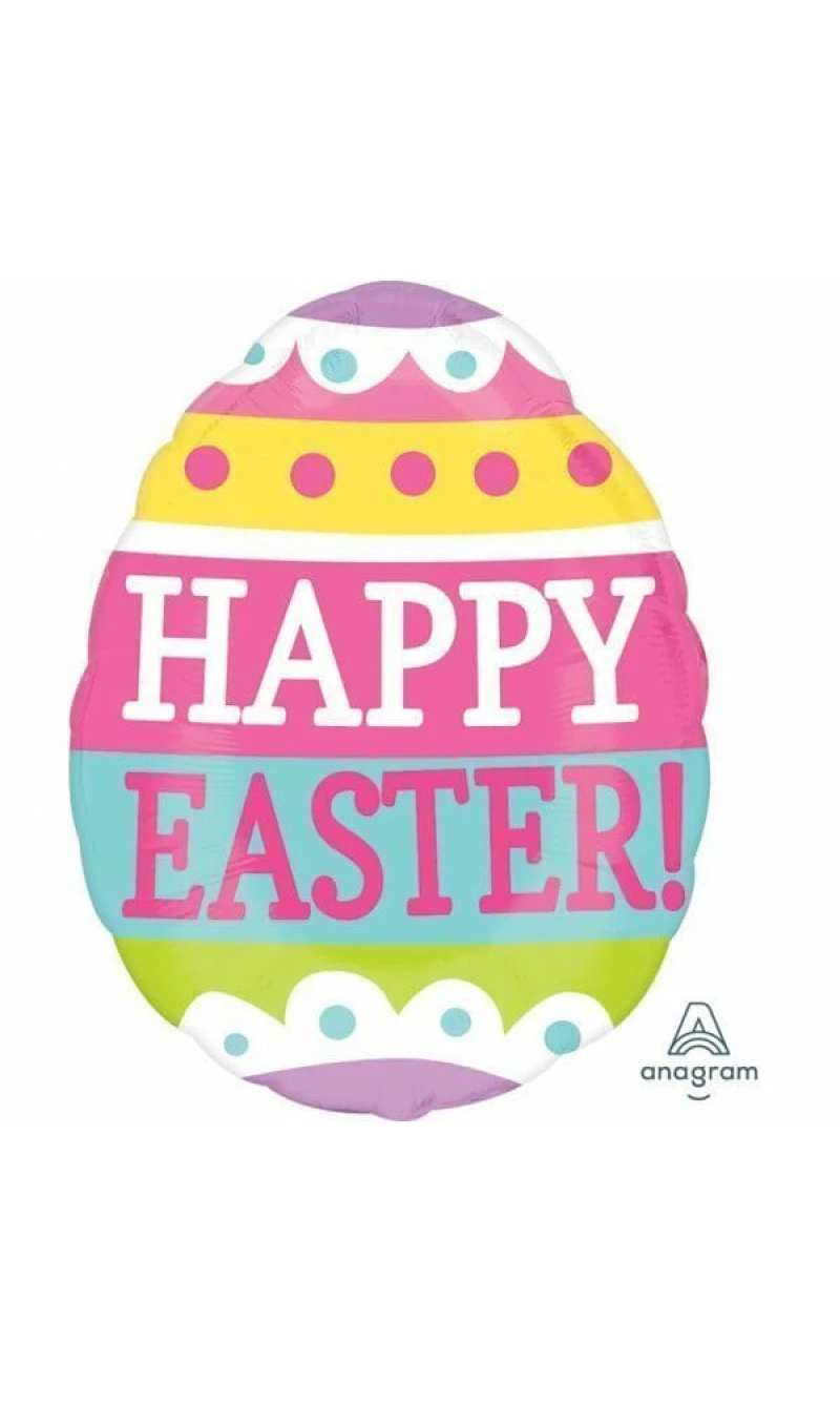 Springy Easter Egg Junior Shape Foil Balloon - 40 x 30cm