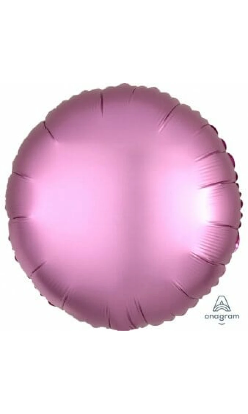 Satin Luxe Flamingo Foil Balloon Round - 17'' (43cm)