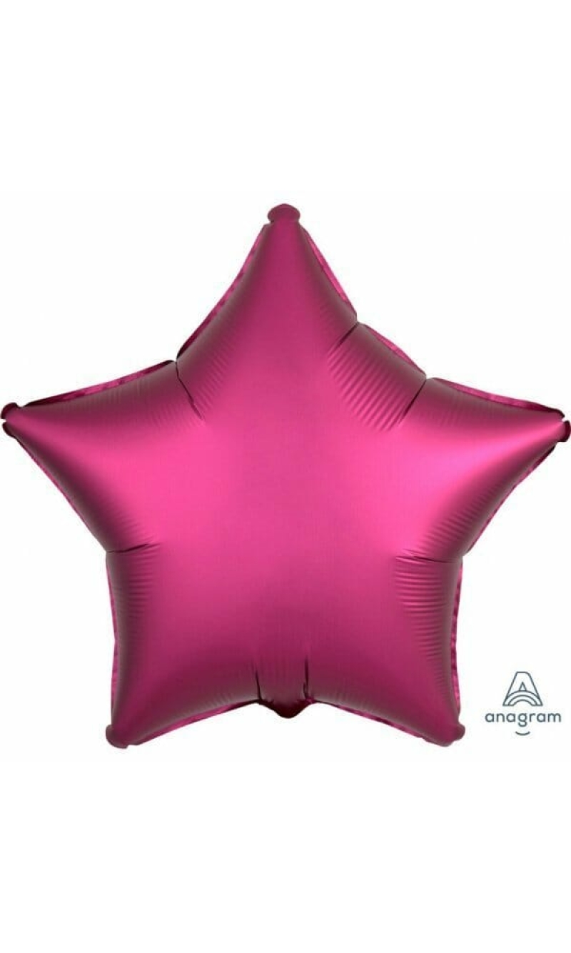 Satin Luxe Pomegranate Foil Balloon Star - 19'' (48cm)