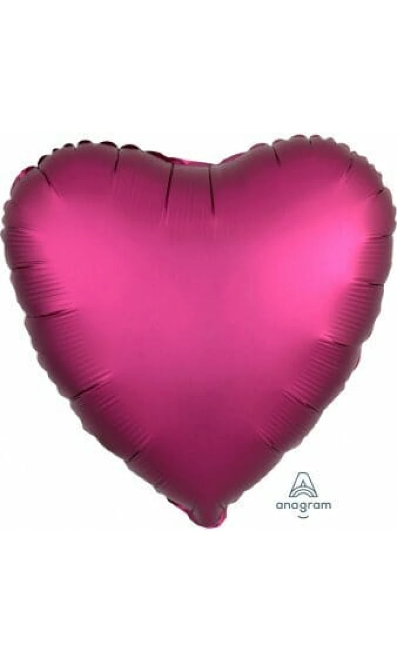 Satin Luxe Pomegranate Foil Balloon Heart - 17'' (43cm)